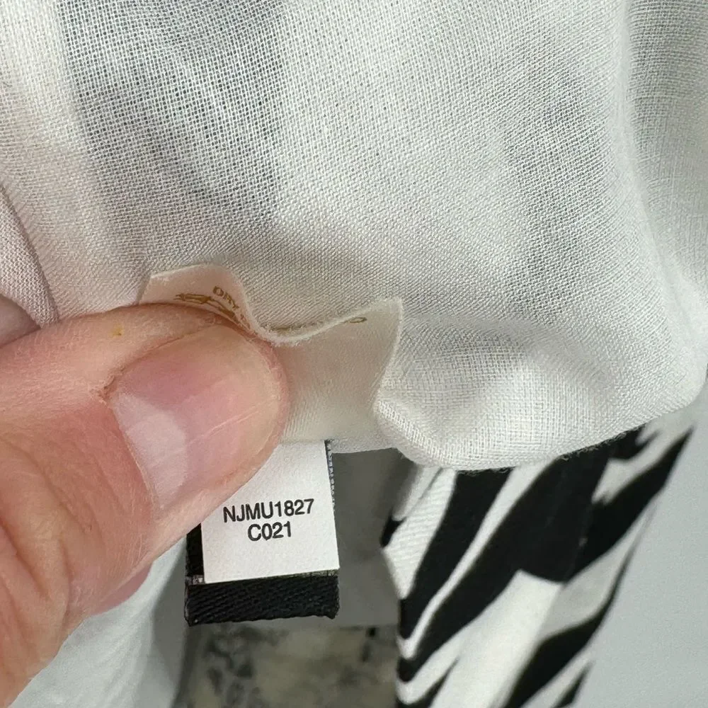 kate spade Black & White Zebra Print‎ Sleeveless Bow Front Dress Sz 4 Pockets